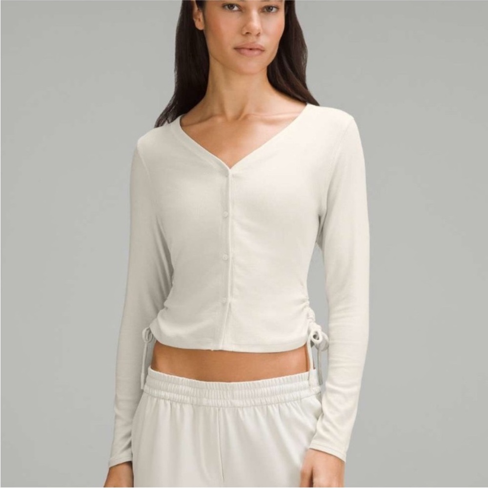 Lululemon Side-Cinch Ribbed Cardigan